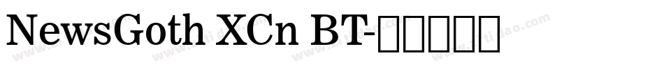 NewsGoth XCn BT字体转换